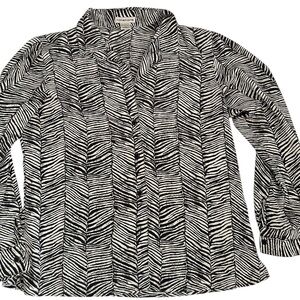 Zebra blouse Black and brown sz M